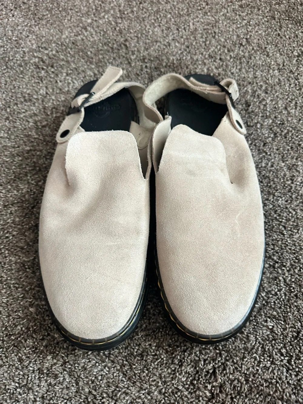 Dr. Martens Carlson Suede Slingback Mules Sand Beige Men's 11 Like New